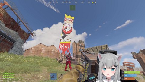 旗を渡した時のめっさん