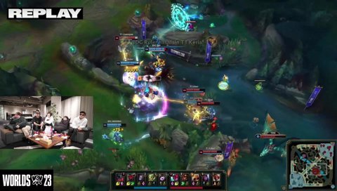 勝利を確信し歯茎を見せるGumayusi