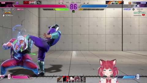 どぐらのヘッドプレスにハメられるかるび選手