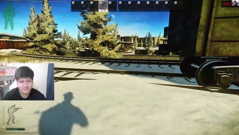 キャラコンを生徒に披露する