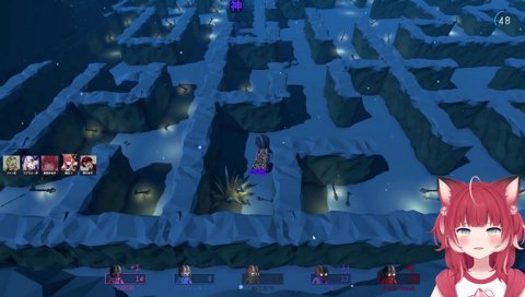 【かるび・ねこたつ・ラプ様の鳴き声（ランダム・メイズ）】　「へぁっ！」「あー　いやー！」「かるびに殴られた　やーだー！」「わー　ギャー！」　　つ～るぎく～ん？