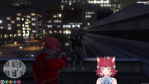 屋上から落ちるしんじとかるび