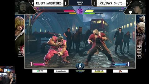 シュート、アングリーを撃破