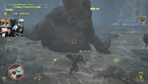 戦闘中に料理を作り始める男