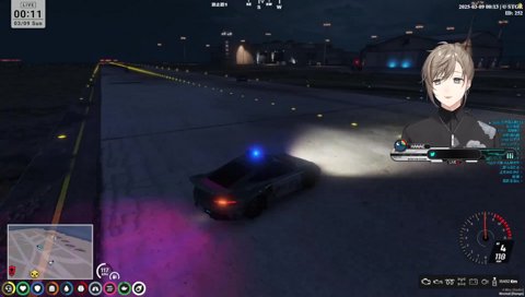 飛行場でナイス車避け！