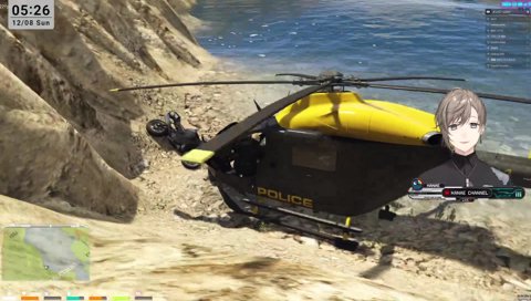 ヘリから落下するバブリー