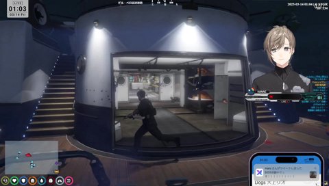 客船屋上と撃ち合い