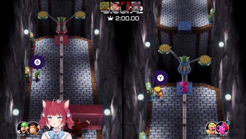 【激沼　ペアでレース(1)　2023/08/31】　ありけん「お前まず乗って」　ダァ！　「ジャンプで乗って」　あぁ！　「かるび　Ａ！Ａ！」　ムズい！　「お前なら出来る！」　乗れないよ、ありけん！