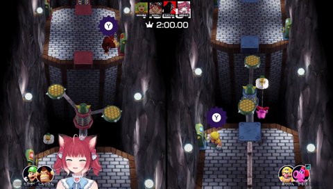 【ありけん絶望　ペアでレース(2)　2023/08/31】　乗れた！乗れた！　あぁぁぁ！　　「助けてー！　　誰か　マリオパーティが上手くなるお薬持ってきてー！」