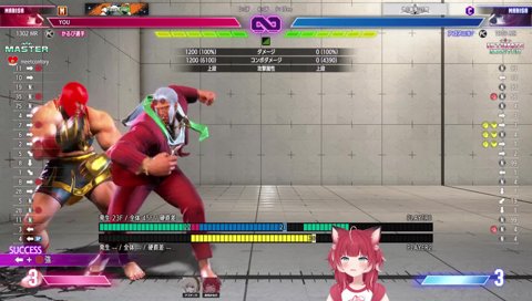 実はよくある場面を説明したいアゴアニキコーチと、実によく出す反応をみせる赤見かるび