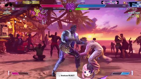 一人4役 (実況、解説兼コーチハイタニ先生、選手ぷるる)