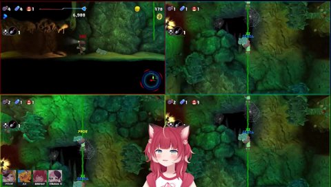 【ぷるる　お宝を諦めない】　アッ　トレルー↑（死亡）　「おばけ居るで」　オバケニミエナイヨー　「届かない　諦めよう」　（ぷるる　爆弾設置して焦って落下死）　ズズ「ぷるる！ダッ」　取りたかったんだよね？