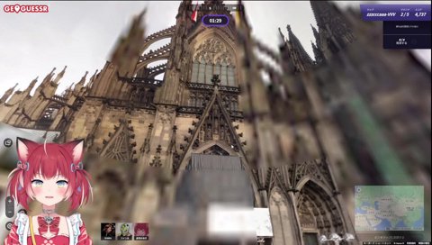 【３人集えばお肉の組(1)】　イギリスでしょコレ　　ファン太「サクラダファミリア？」　ハ…はふてりゅ…　釈迦「ハウステンボス…？」　ハウステンボス！　ファン太「イタリアで探そう」　※サ[グ]ラダが正