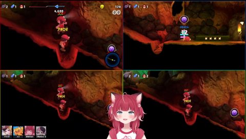 【ズズ　行ったり来たり(4)】　ズズ「ちょ！かるびぃ！！　ぷるる　助けに行って　俺もう疲れた…」　（ぷるる死亡）　「もういい！もういい！　ゲームは上手くあってほしい」