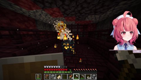 ブレイズの前で仁王立ちオスあかりん