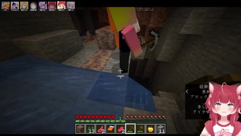 【ズズ　リアクションを間違える】　「クリーパーだらけだ！」「どこに？」「バーーカ！」「何か ビチッ っていった！」「もうやっていいって事なんでね　ズズさん　…　俺、適当に言ったらズズさんが捕まったな」