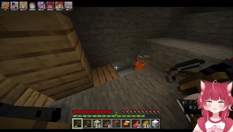 【裏切者が居ます】　あ！クリーパー　（後ろにブロックを置くズズ）　　ちょっと！どうすんのコレ！　ズズ？ちょっと？　最低！