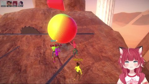 【役に立った　ありけん】　ありけん「逆にボヨンで行くんじゃない？」　おぉ！　…　けんき「ちょって待って　ありけん(押さえて！)」　ありけん「大丈夫　俺の頭突きが」