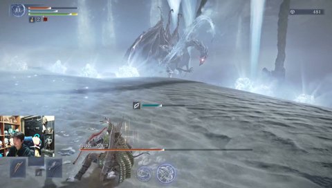 空を凍らせて割る龍にテンションが上がるヤマ