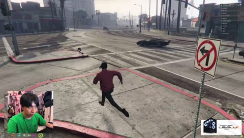 NPCと間違えてにごんごさんから車を奪おうとするけんき