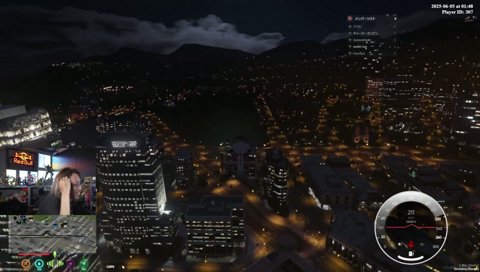 ヘリ走行中にバスケするカワクラ