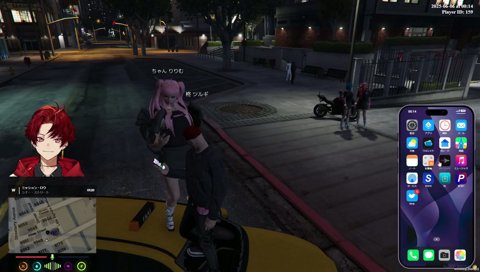 りりむにスマホの使い方を教えるツルギ