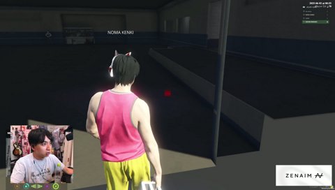 警察署から逃亡するけんき