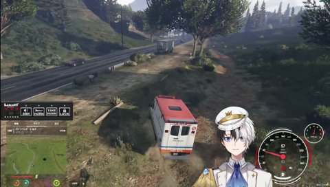 サイレンドッキリで散り散りになる花摘みギャングたち