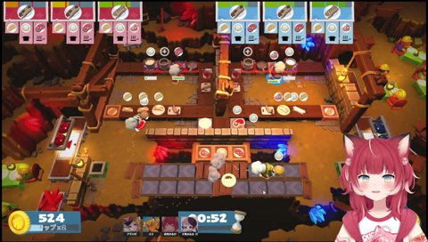 【ズズぷるる vs かるびアキロゼ(4)】　（料理を奪うアキロゼ）ぷるる「返して　返して！」　ズズ「ぷるる行くな！　取られてる！泥棒がいる！泥棒が！」　ぷるる「（落下）あぁぁぁ！」