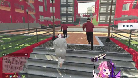 プールから上がれずパニックになるぷるる