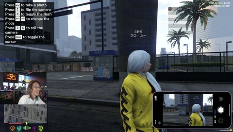 くろむさんの顔の撮影に成功する釈迦