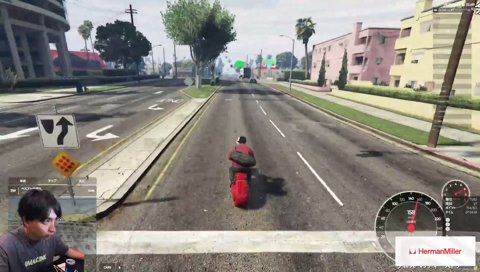 バイクレースでも爆発オチのけんき