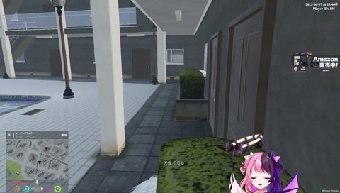 ギャングの拠点に潜入中、なぜかプールに飛び込むぷるる