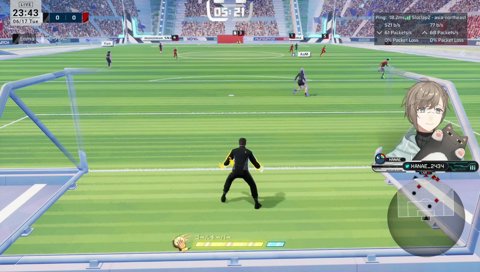 突然の見方からのパスにびっくり