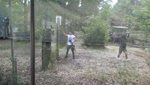 サバゲーで顔出しするまるたけ