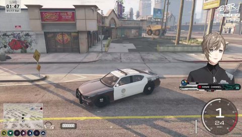 追ってきているダンプカー