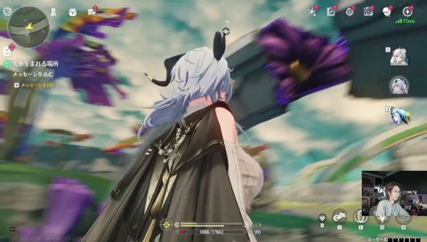 鳴潮キャラに拍手するおじさん