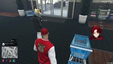 カートを盗むツルギ