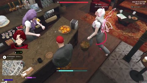 後ろの席で賄い食ってるやつ