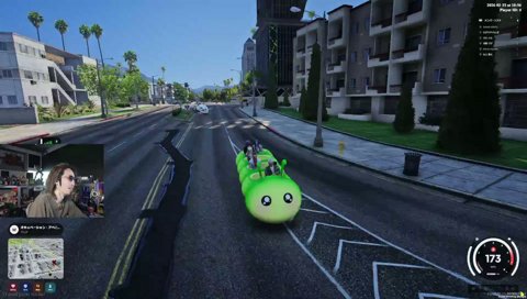 大ジャンプ芋虫