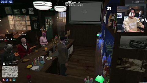 こく兄に困惑するぬふを見るBAR