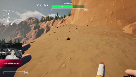 ウィンチで降りたがるファン太