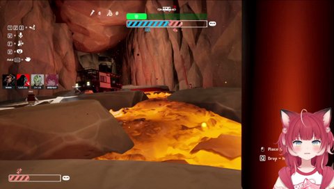 板をマグマに落とすファン太を目撃