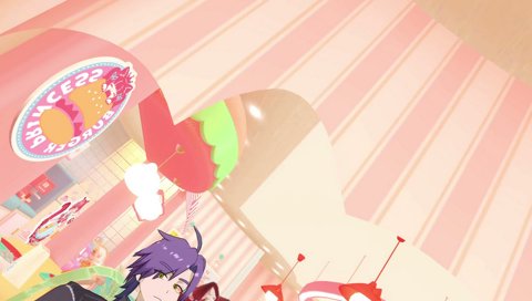 カワクラのスカートを覗き込むかるび