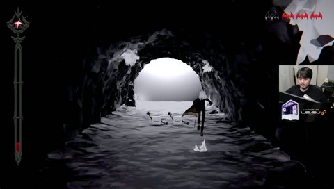 葛葉を何回も水に落とす