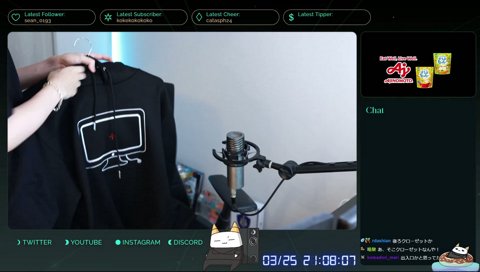 House Loveのゲーミングパーカーを大絶賛するらい様