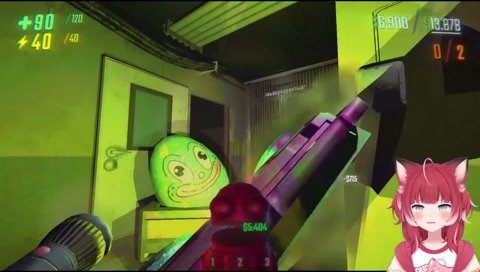 【かるびの鳴き声（Robe）】　いやぁぁぁ！　…　らむ「ヤバいの居る！　これアレだ　エンドウ豆みたいなヤツだ　顔を合わせちゃいけない」