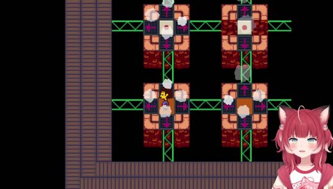 おかしを取りに行った(？)直後にパズルをクリアするかるび