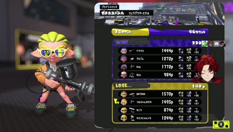 スプラ1日目のDepにエイムで負けて悔しい加藤純一（スクリム）
