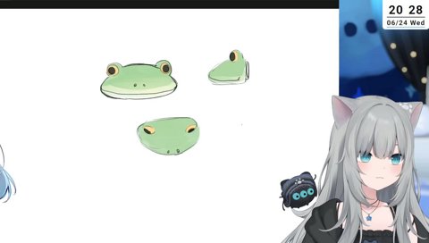 雫ちゃんお誕生日イラストとカエル